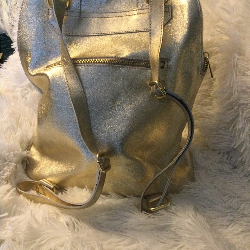 Metallic Gold Backpack never used but no tags